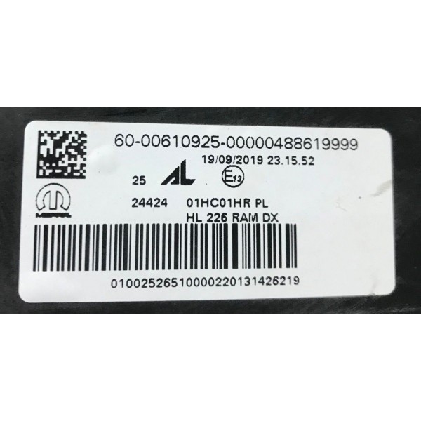 Farol Inferior Direito Fiat Toro 2017 2018 2019 2020 2021 - Direito/passageiro