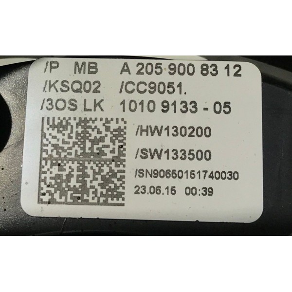 Acabamento Coluna Direção Mercedes C200 2015 A 2019