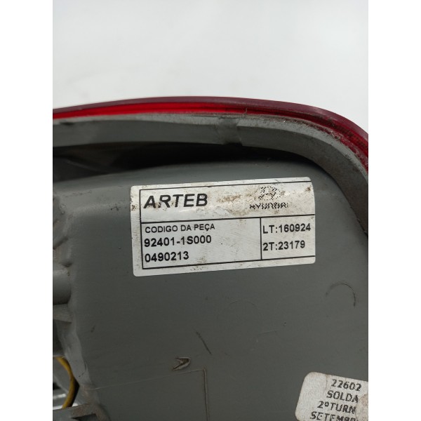 Lanterna Traseira Hb20 Hatch 15/12 C/soquete Esquerdo/motorista