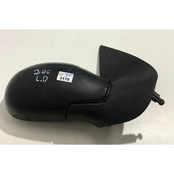 Retrovisor Lado Direito Sem Espelho Peugeot 206