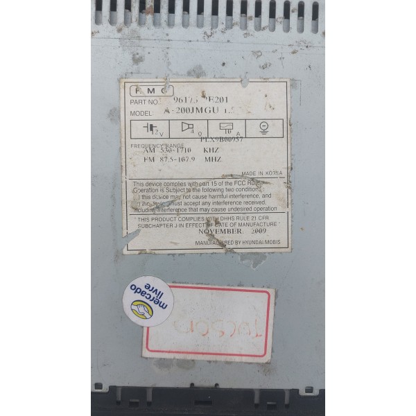 Rádio Automotivo Hyundai Tucson A-200jmgu1.5