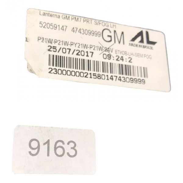 Lanterna Esquerda Gm Spin 13/19 Esquerdo/motorista