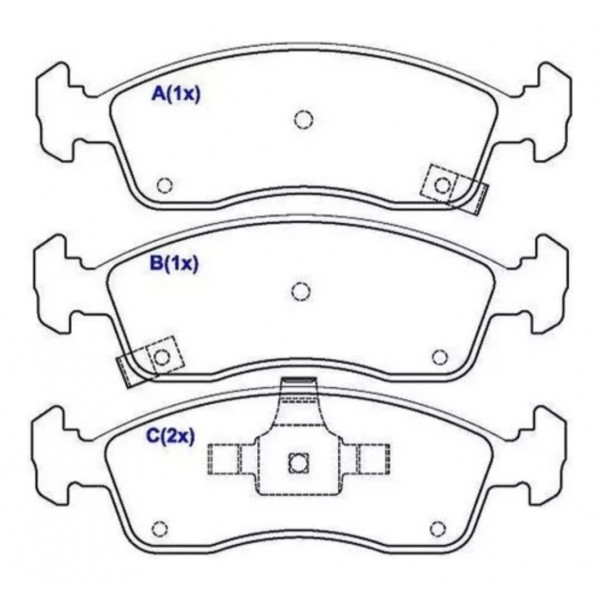 Pastilha Freio Dianteiro Gm Prisma 1.0 1.4 2013 2014 A 2016
