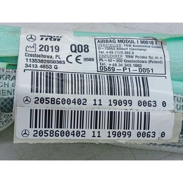 Kit Airbag Para Mercedes C180 2015 A 2019