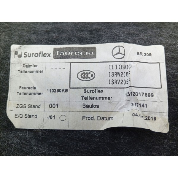 Tampa Porta Mala Mercedes C200 15/19 A2056906049 Original