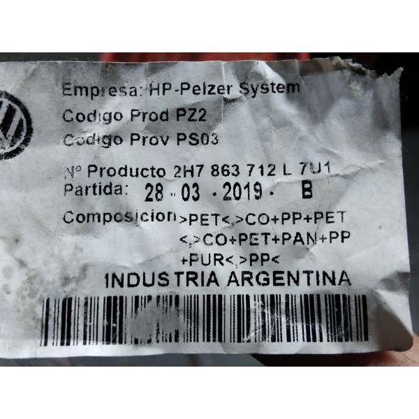 Carpete Assoalho Traseiro Cabine Dupla Amarok V6 2017 A 2023