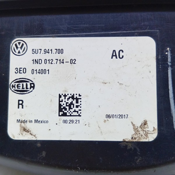 Farol Milha Direito Volkswagen Gol 2016 2017 A 2018 Original