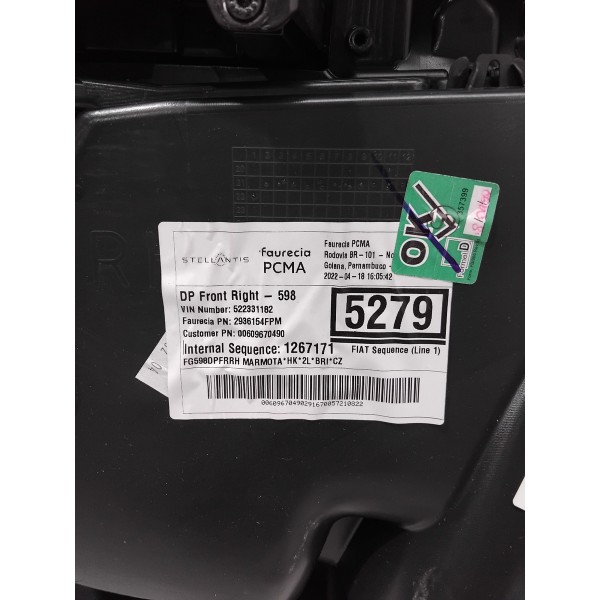 Forro Porta Dianteira Direita Jeep Commander 2.0 2022 A 2025