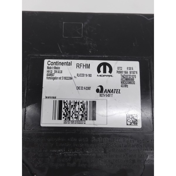 Modulo Conforto Pressão Ar Jeep Commander 1,3 2022 2025