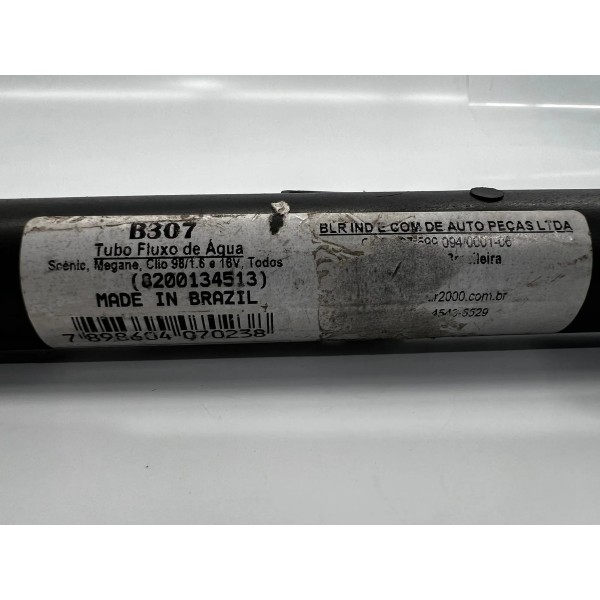 Tubo Cano Água Motor Renault Megane Scenic 1.6 16v 820013451
